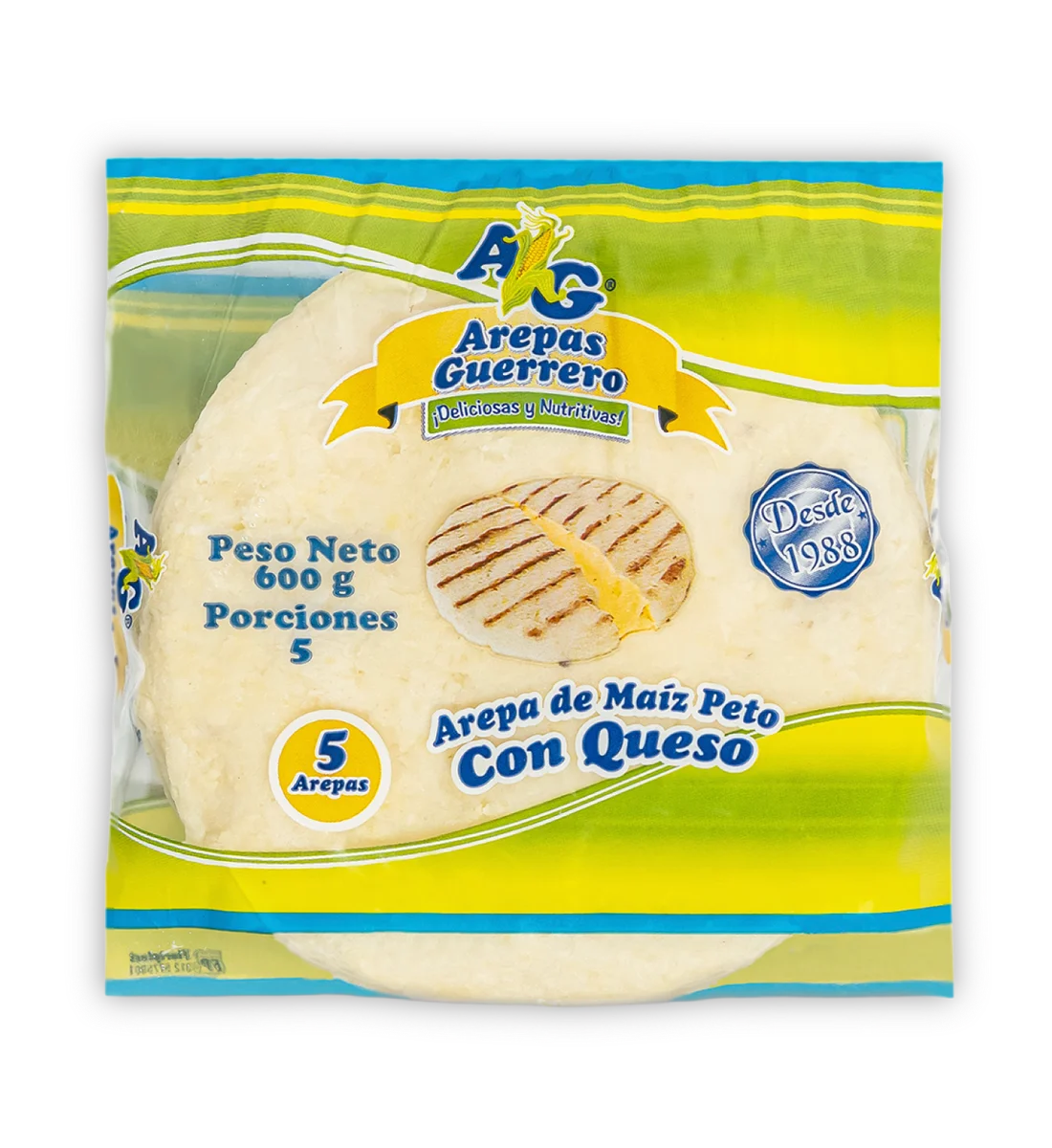 Arepas de Maíz Peto con Queso 600gr