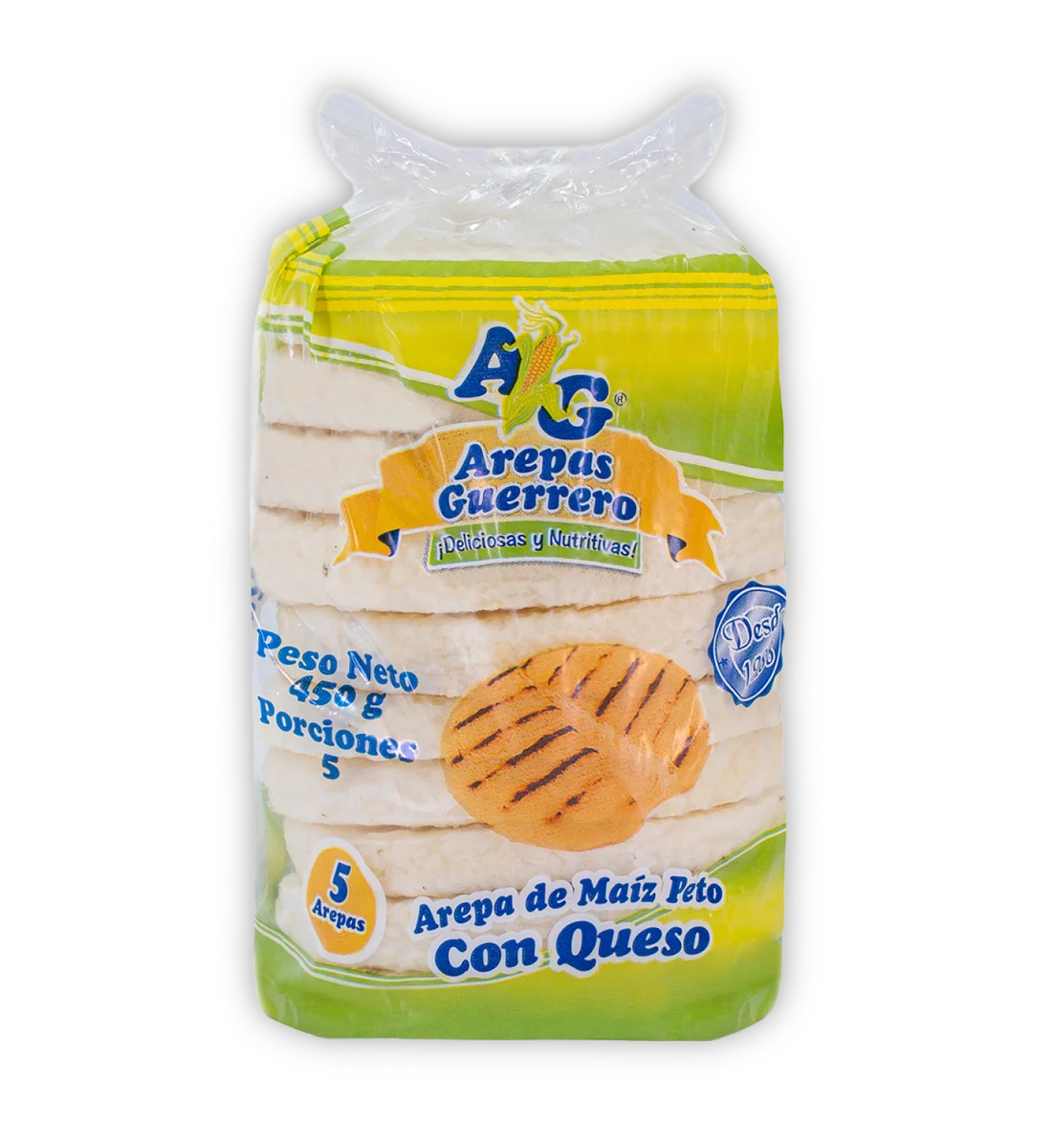 Arepas de Maíz Peto con Queso Mini 450g